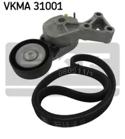 VKMA31001 SKF Комплект поліклиновий (ремінь+ролики)